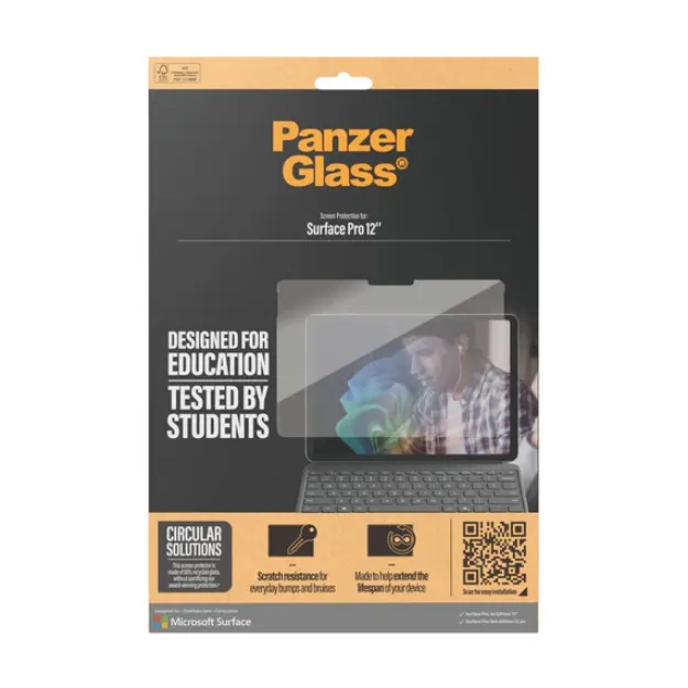 圖片 北歐嚴選品牌Panzer Glass Surface  Pro 12吋 專用通透玻璃保護貼