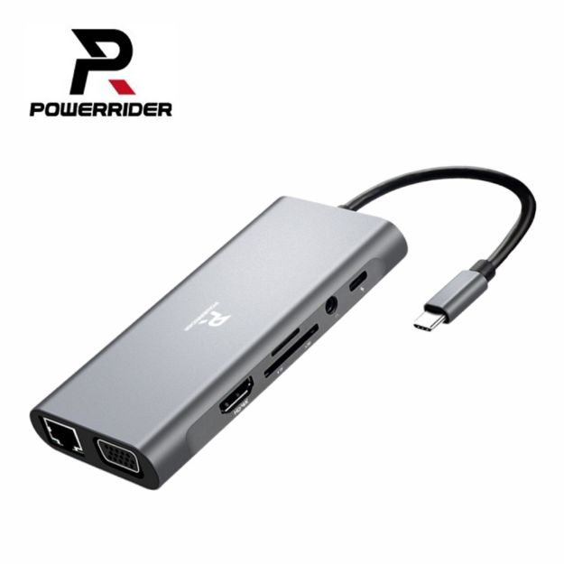 圖片 PowerRider HB-P12 十一合一PD充電傳輸集線器